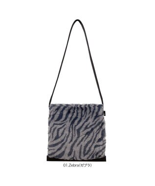 ROOTOTE 2984【ファーショルダー】/ LT.ベビールー.フラットトート.ファー-A 01：ゼブラ