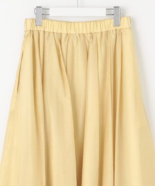 自由区 【カトリエムブーケ】Silhouette evasee シアーフレアスカート ライトイエロー