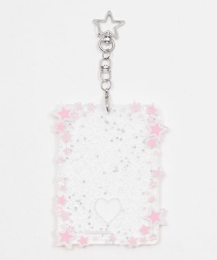 WEGO 【痛バ＆推し活】キラキラスターカードホルダーキーホルダー ライトピンク