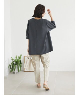 Green Parks ぽこぽこ７分袖カットプルオーバー Gray