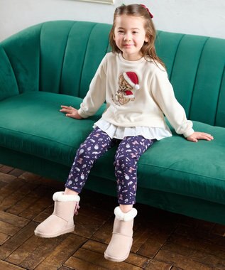 ANY KIDS 裏シャギーレイヤード風トレーナー エクリュ（クマ）