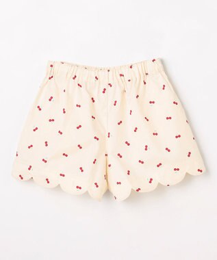 ANY KIDS 【洗濯機可能】スカラップショートパンツ エクリュ（サクランボ×ドット）