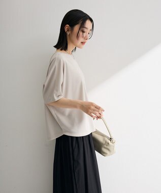 Green Parks マルチ機能バックデザインブラウス Gray Beige