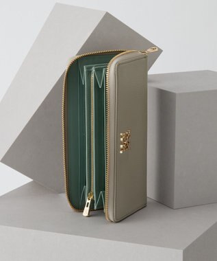 russet モノグラムプレートラウンドジップウォレット(SO-372)