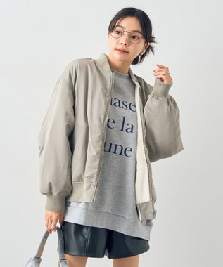 earth music&ecology リバーシブルMA-1 カーキ