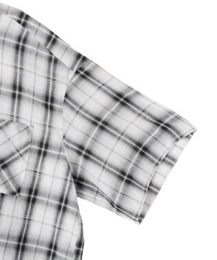 CRAFT STANDARD BOUTIQUE バックギャザーポンチョシャツ Check Ivory