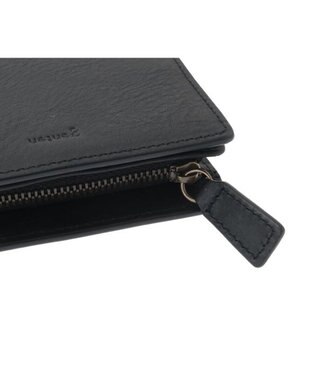 genten ミネルヴァ2 二つ折り財布内Lファスナー クロ