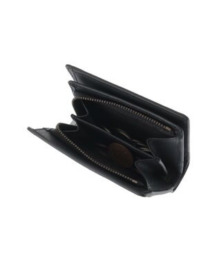 genten ミネルヴァ2 二つ折り財布内Lファスナー クロ