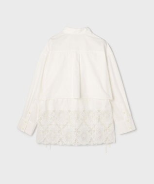 GRACE CONTINENTAL レースティアードシャツ ホワイト