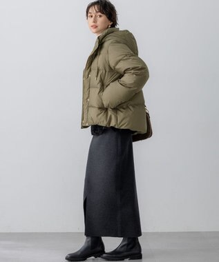 23区 L 【滝沢眞規子さん着用/VERY掲載】シレータフタ コンパクト ダウンコート カーキ系