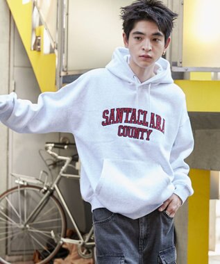 WEGO ワッペンロゴパーカー アッシュグレー