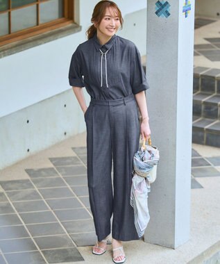 23区 【好評につき追加】コットンシルク マップ柄 ストール モノトーン
