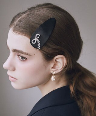 Maison de FLEUR ビジューリボンスリーピン