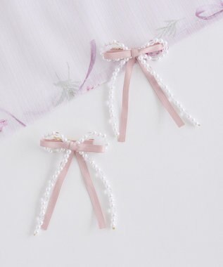 Maison de FLEUR パールリボンクリップＳＥＴ