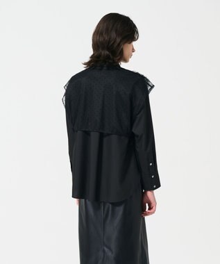 GRACE CONTINENTAL レイヤード刺繍シャツブラウス ブラック