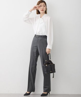 23区 L 【セットアップ着用】ファインネスウール テーパード パンツ グレー系