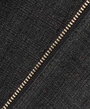 自由区 L 【17号サイズまで展開】ライトブッチャーノーカラー ブルゾン チャコールグレー