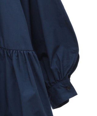 Green Parks ボウタイリボン付裾バルーンシャツワンピースⅡ Navy