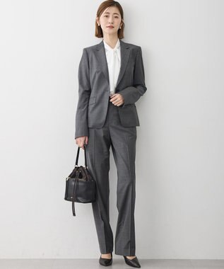 23区 L 【セットアップ着用】ファインネスウール テーパード パンツ グレー系