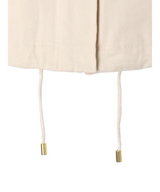 earth music&ecology パーカー付きミリタリーブルゾン Ecru