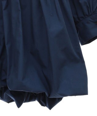 Green Parks ボウタイリボン付裾バルーンシャツワンピースⅡ Navy