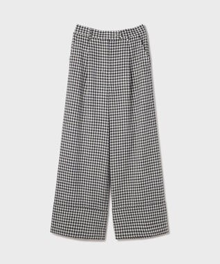 GRACE CONTINENTAL ロールアップギンガムパンツ バイカラー