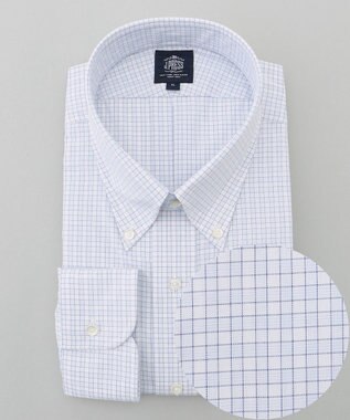 J.PRESS MEN 【KING SIZE】【PREMIUM PLEATS / 形態安定】スーピマコットンファンシーチェック ドレスシャツ / B.D.
