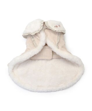 PET PARADISE ペットパラダイス フリルポンチョ 《ホワイト》  中型犬 大型犬 ホワイト