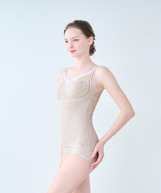 BRADELIS New York 【Yukine inc. 】ゆきねえモアソフト快適ショーツ25 接触冷感 補整 補正下着 深め ハイウエスト リリークリームベージュ