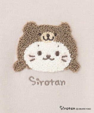 ANY KIDS 【しろたん×any FAM】しろたんサガラ刺繍長袖Tシャツ ベージュ