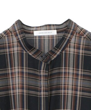AMERICAN HOLIC エコベロアソートギャザーワンピース Check