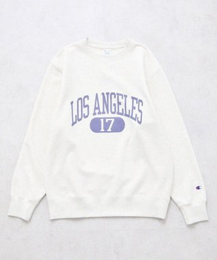 earth music&ecology チャンピオン　ｅｍａｅプリント裏毛プルオーバー Oatmeal