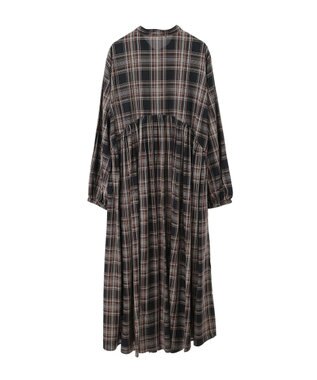 AMERICAN HOLIC エコベロアソートギャザーワンピース Check