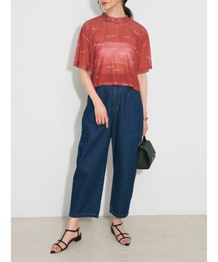 Green Parks ロゴ入りチュールトップス Red