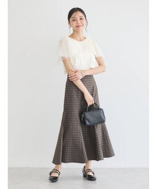 earth music&ecology チュールレイヤードプルオーバー Ivory