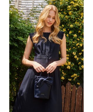 TOCCA 【泉里香さん着用】RIBBON KNOT NYLON MULTI BAG ナイロンマルチバッグ ネイビー系