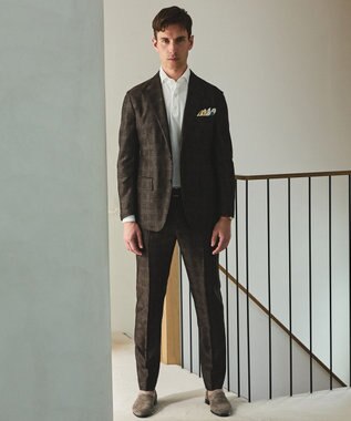 GOTAIRIKU セットアップ仕様【猛暑対応の7機能】カラミ セットアップパンツ_グレンチェック(26年モデル) ダークブラウン×グレンチェック柄