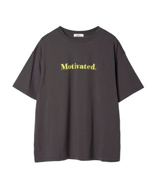 earth music&ecology ロゴソリッドＴシャツ Charcoal Gray