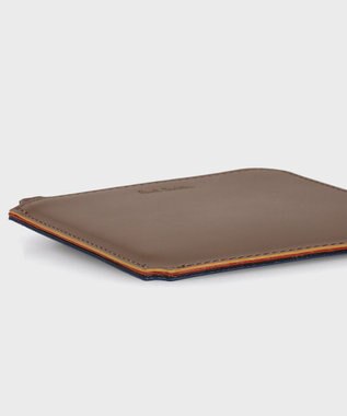 Paul Smith ストライプカラードエッジ カード＆コインケース グレイッシュベージュ