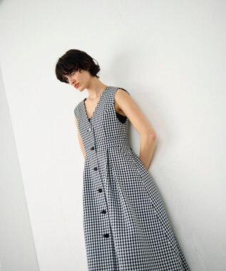 GRACE CONTINENTAL チェックジャンパースカート ブラック