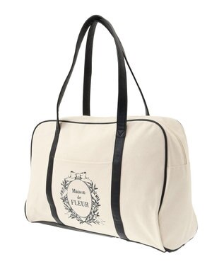 Maison de FLEUR EC限定キャンバスキャリーオンボストンバッグ Black