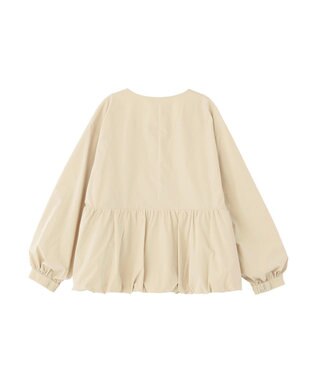 Green Parks ノーカラーペプラムブルゾン Beige