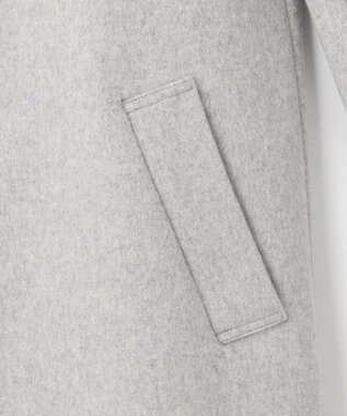 J.PRESS LADIES S ショートビーバー ステンカラー コート ライトグレー系