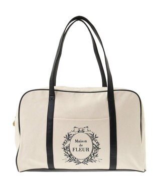 Maison de FLEUR EC限定キャンバスキャリーオンボストンバッグ Black