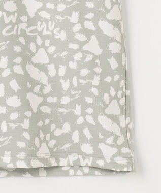 PW CIRCULUS 【MEN】【ストレッチ】アニマルプリント ロゴ モックネック シャツ ホワイト系5