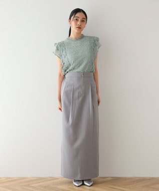 Green Parks ・Ｐｅｔｉｔ　Ｆｌｅｕｒ　フレンチレーシーブラウス Brown