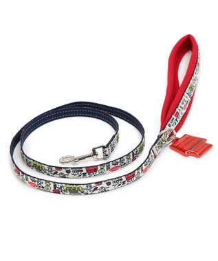 PET PARADISE スヌーピー リード 《ペア柄 》 ４Ｓ～３Ｓ レッド