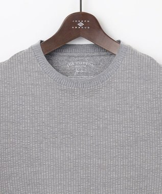 JOSEPH ABBOUD 【キングサイズ・オーガニックコットン使用・日本素材、日本縫製】JOE COTTON サッカー Tシャツ ライトグレー系