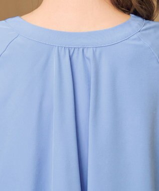 Tiaclasse L バックフレアヨークチュニック サックス