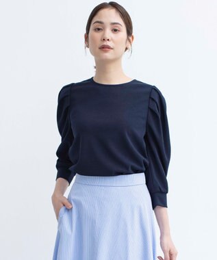 組曲 ライトアムンゼンジャージーバックリボン トップス ネイビー系